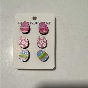 Colorful Easter Egg Earrings Set